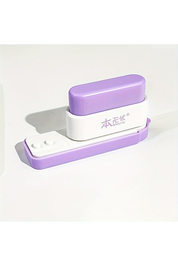 purple 1PC 5- Hole Punch for Binder: Office Desk Organizer - Perfect for DIY Binding of Notebooks a