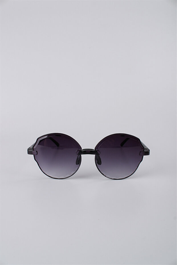 Girl's Geometric Frame Black Smoked Gradient Glass Sunglasses Gg25Kzcocukrm1