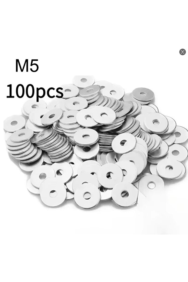 100 قطعة من حلقات التثبيت المسطحة المصنوعة من الفولاذ المقاوم للصدأ (M3/M4/M5/M6/M8/M10/M12) - مناسبة لديكور المنزل