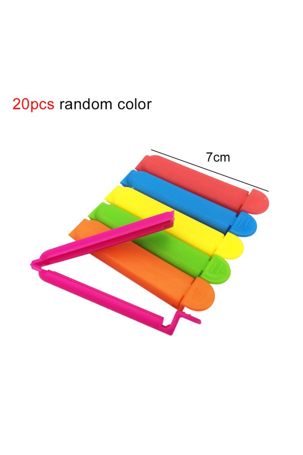 20PCS S 10/20pcs Food Clips Colorful Snack Bags Sealing Clamps Wear-resistant Sealer Bread Condiment