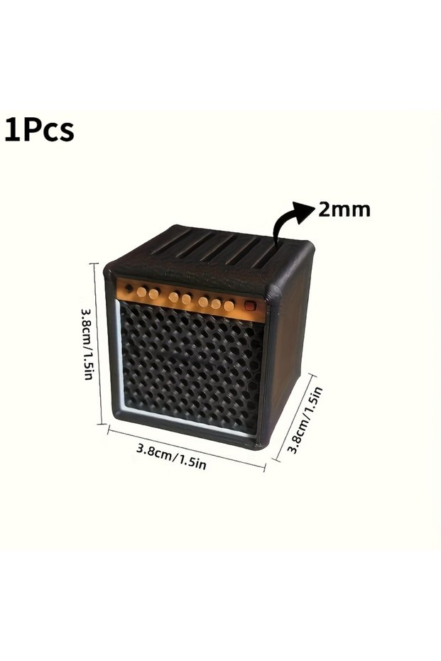 1pcs Vintage Speaker Guitar Pick Holder, Portable Guitar Picks Clip,Gift for Guitar Lovers,Retro Gui