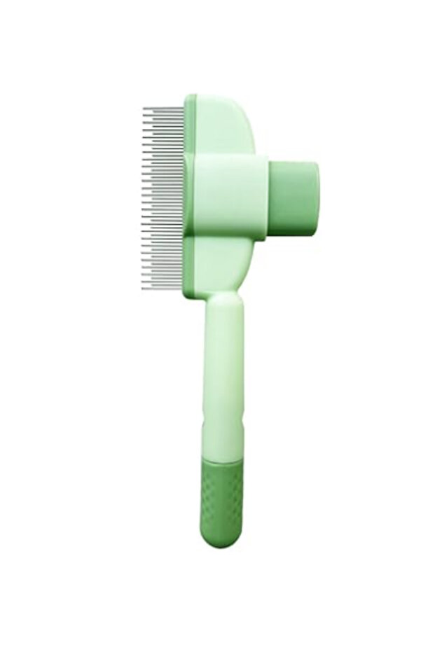 green Cat Comb Knot Removal Floating Hair Artifact Long Hair Cat Comb Pet Self Cleaning Comb Row Com