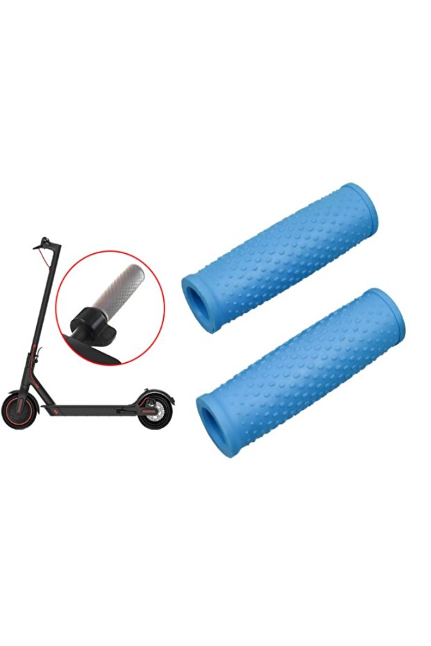 blue 1 Pair Handlebar Grip for M365/1s/ Electric Scooter Accessories Non-slip Black Skateboard ...