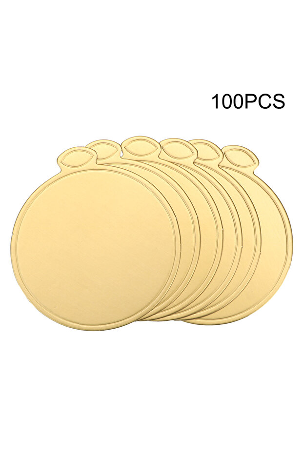 Gold Disposable 100Pcs/Pack Pastry Decorative Kit Cake Cardboard Round Cake Dessert Tray Paper Coast