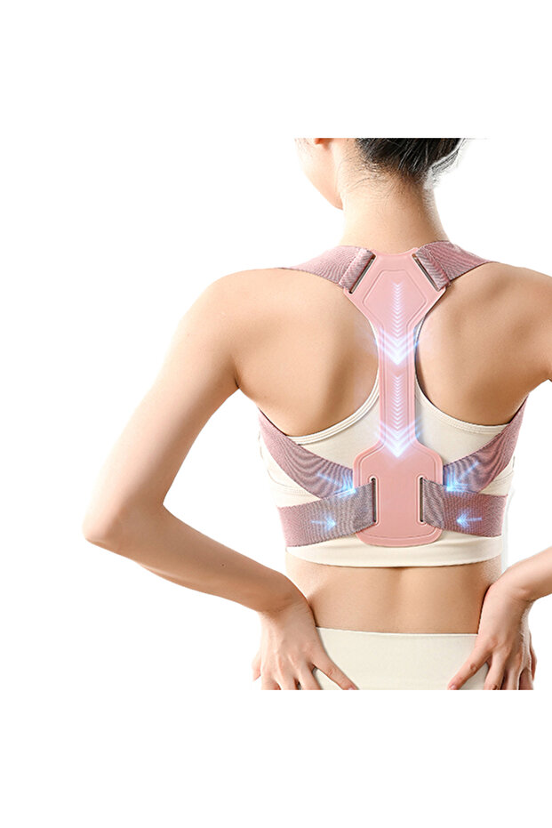S pink Invisibility Breathable Posture Corrector Belt Adjustable Rectify Posture Back Support Belt B
