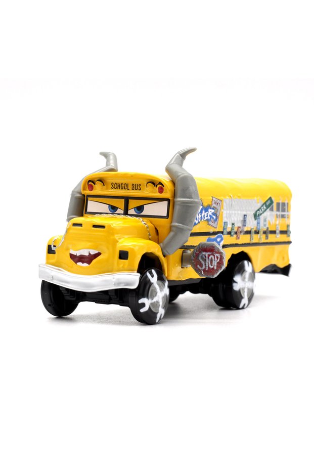 A25 Disney Pixar Toy Car 2/3 Lightning Mcqueen Fritter Miss Frank Collection 1:55 Die Cast Metal Al