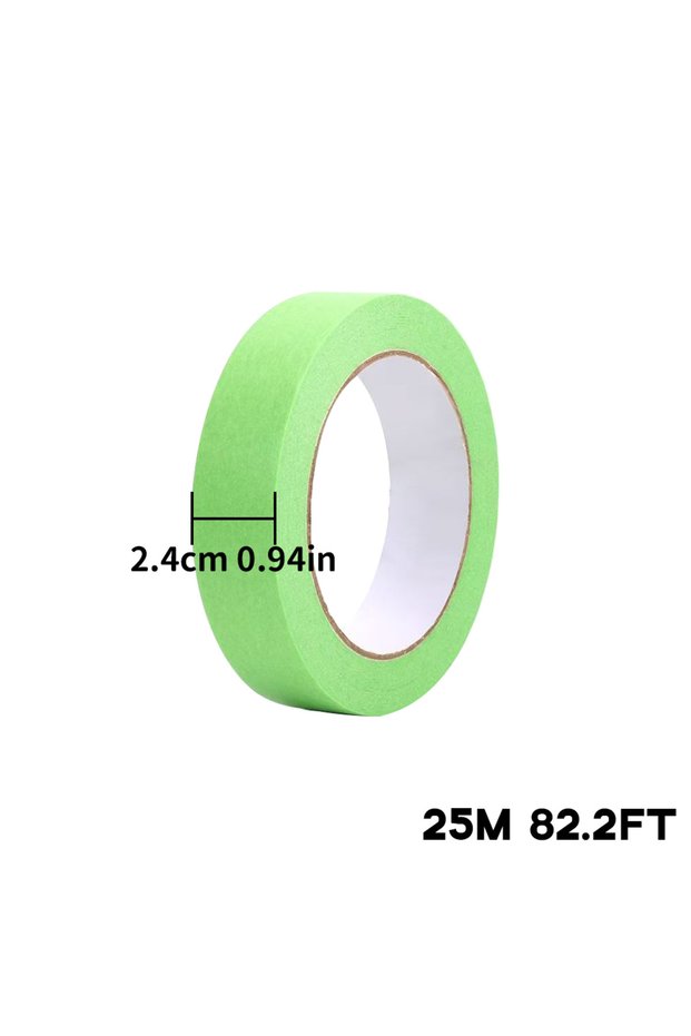 25M 24mmx25m Long Masking Tape Wall Spraying Paint Hand Tear Paper Tape DIY Single Side Adhesive Tap