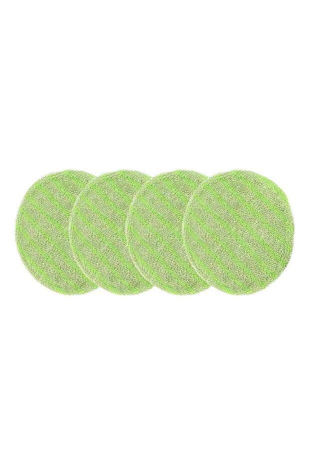 Green 4Pcs Round Mop Replacement Pads 16.5cm Floor Cleaning Electric Rotary Mop Pads Floor Scrubber