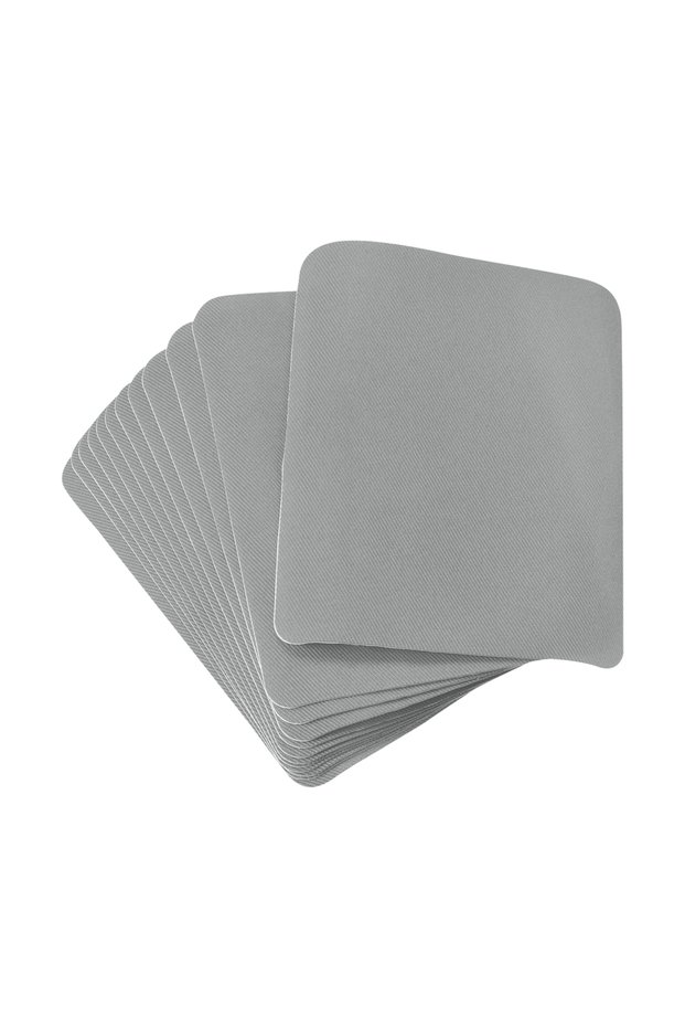 Grey 12Pcs Iron on Patches for Clothing Repair Fabric Repair Patches Iron-On Mending Fabric for Clot