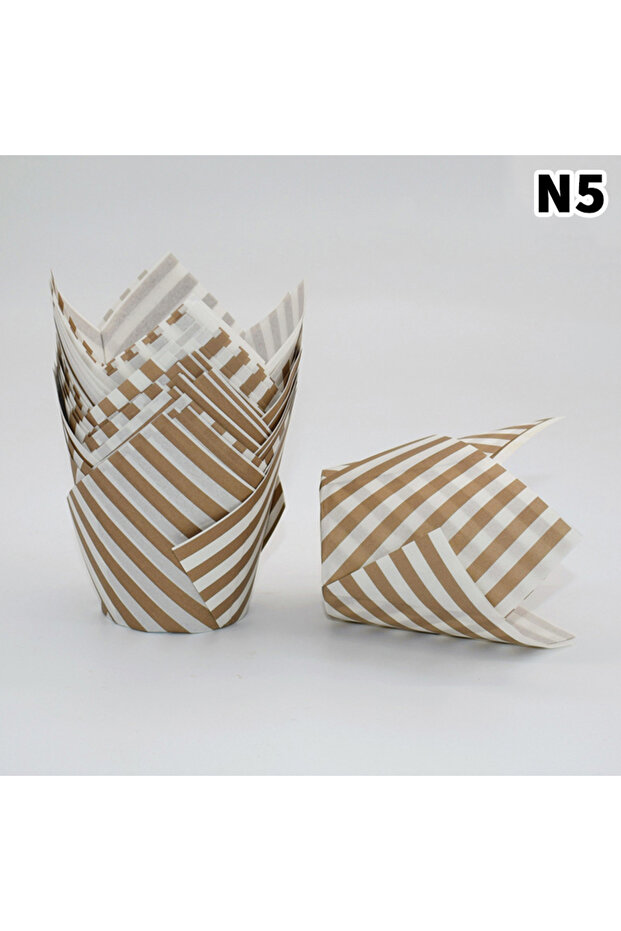 5 50pcs/sets Tulip Muffin Cupcake Paper Cups Oilproof Cupcakes Liners Baking Cake Box Cake Decorati.