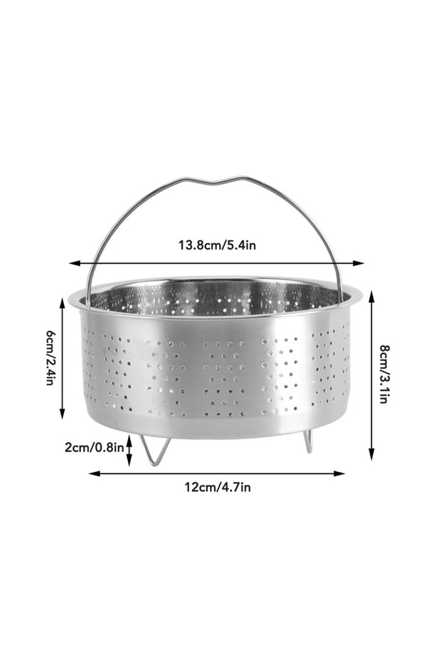 13.8cm Stainless Steel Steamer Basket In Stant Pot Accessories Instant Cooker With Handle Pressure f