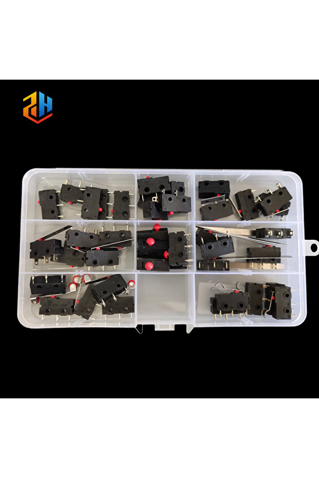 40 قطعة/صندوق مفتاح حد صغير جداً - NO NC SPDT 2P/3P أطراف توصيل 5A 125V/250V ذراع قوس دوار سريع التركيب