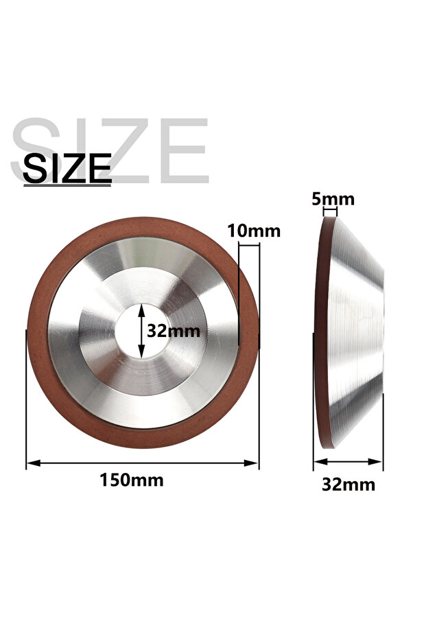 150 150x32x10 75/100/125/150mm Flaring Cup Diamond Grinding Wheels Resin Bonded Abrasive Wheel for C