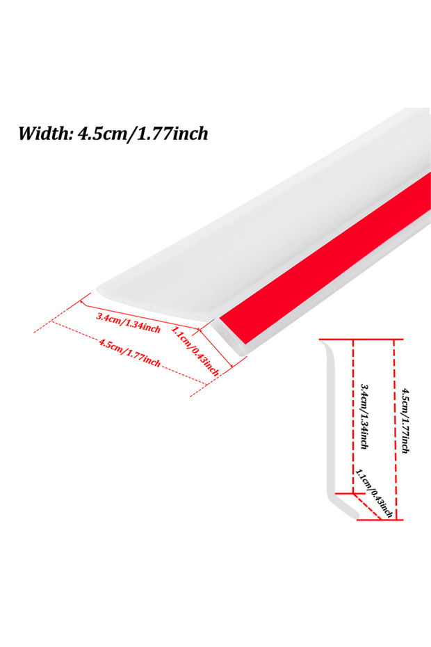 Transparent 4.5 cm Transparent Waterproof Sealing Strip Window Water Blocking Bar Self Adhesive Door