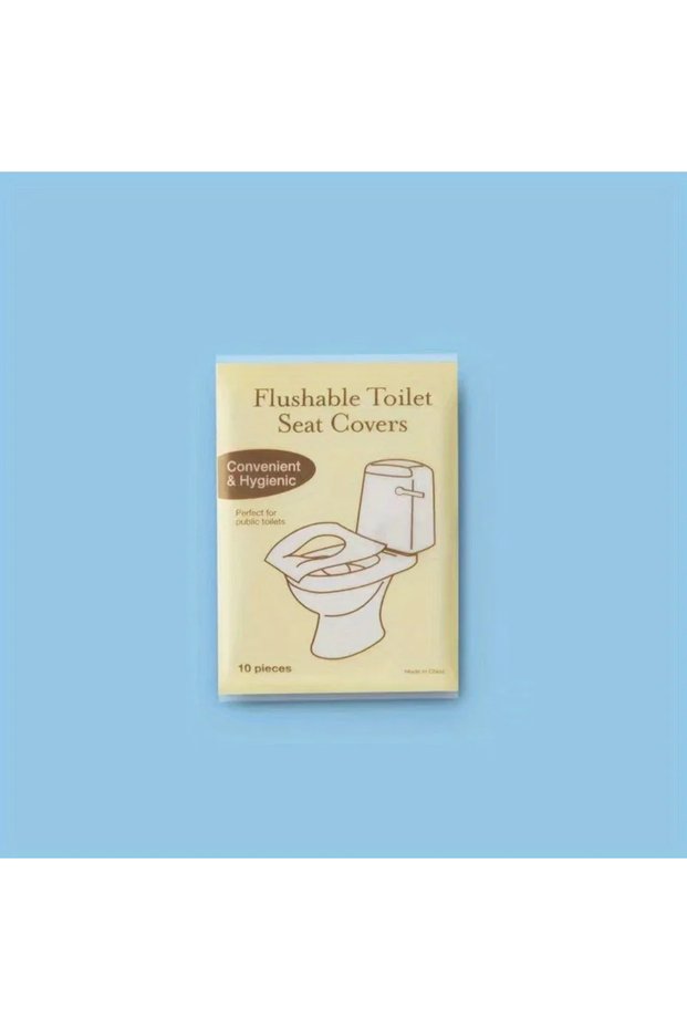 10Pcs Disposable Toilet Seat Cover Portable Travel Camping Hotel Bathroom Toilet Mat Pads Degradable
