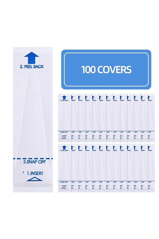 أغطية حماية للمسحات الطبية الرقمية، 100 قطعة، لون بني، للاستخدام مرة واحدة في المراكز الصحية