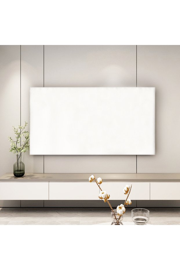 76-85in pearl white LCD TV Kap Stofkap Effen Kleur Elastische Televisie Decoratieve Cover Doek Unive