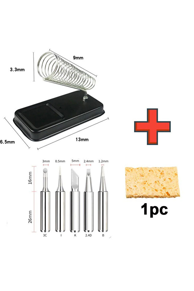 Set4 Electric Soldering Iron Stand with Sponge Cleaning Pads Universal High-Temperature Resistant So