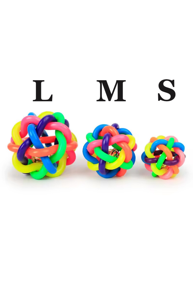 S Colorful Bell Woven Toy Popular Dog Bite Resistant Pet Chewing Playing Fetching Nice Ball ...