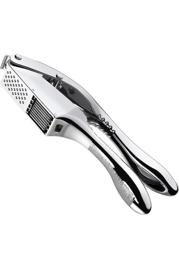 1PCS 2 in 1 Garlic Crusher Multifunctional Stainless Steel Garlic Press Slicer Easy to Clean Garlic