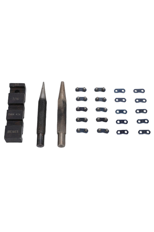 black Portable Chainsaw Breaker Kit Chain Anvil and Punch Tool 10 Link Repair Preset Straps Compatib