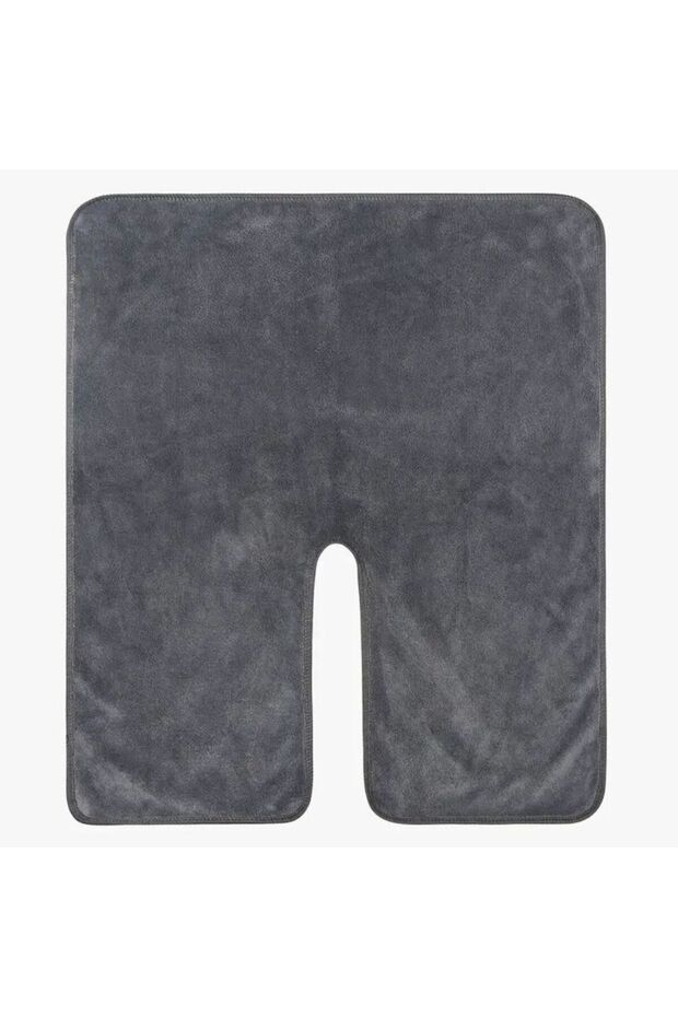 gray U-Shaped Ultra-Fine Fiber Beauty Towel - Soft Absorbent Quick-Dry for Salon & Spa