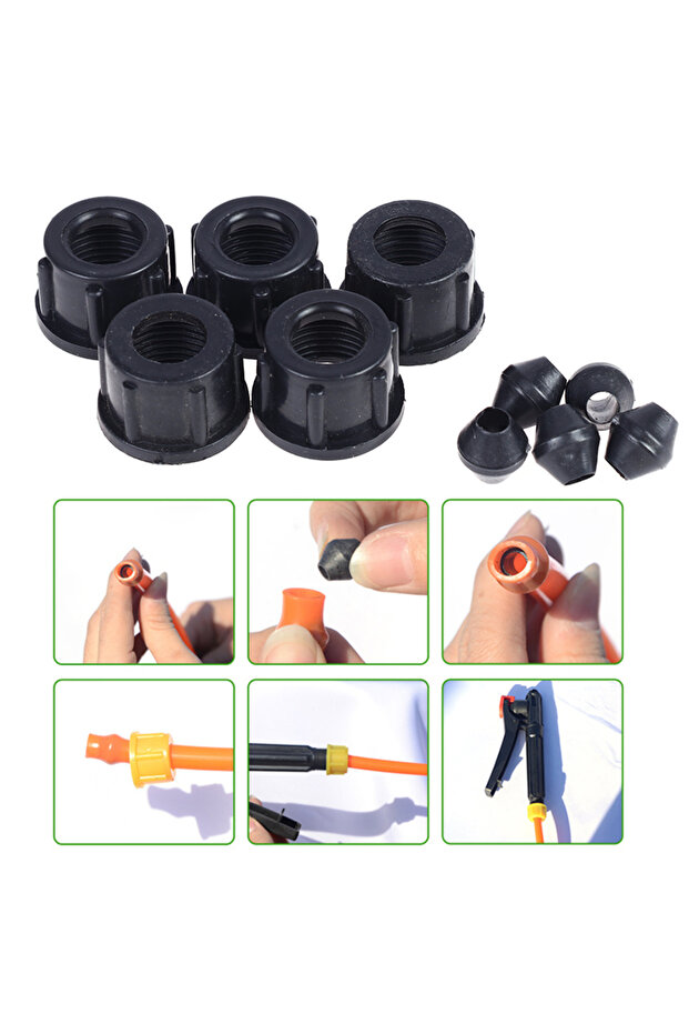 10pcs Agricultural Sprayer Tube Connector Nut Pipe Plug Water Pipe Internal 18mm