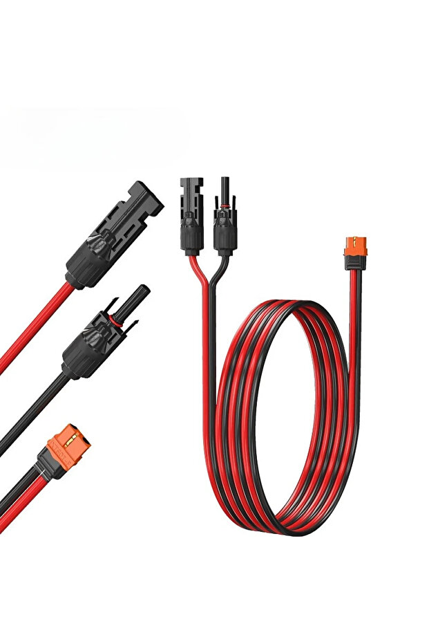 كابل شحن للألواح الشمسية 12AWG 5M مع محول XT60I، كابل 10/12AWG لتوصيل المولدات الشمسية المحمولة