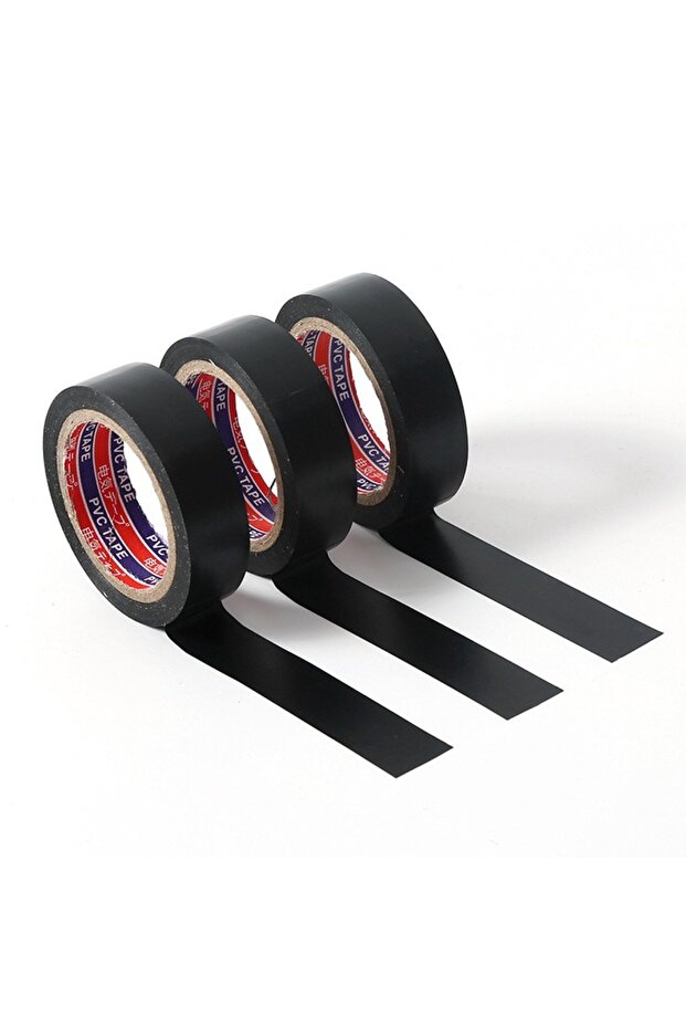 6M 15mm 3 Rolls Electrical Insulating Tape PVC Heat Resistant Waterproof Self Adhesive Tape for Wire