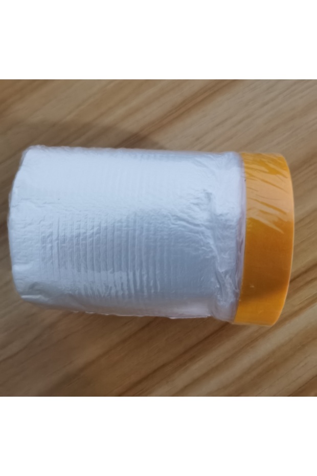 550mm 20M WHITE 20m Pre-Taped Masking Film, Clear Plastic Sheeting Plastic Drop Cloths For Painting,