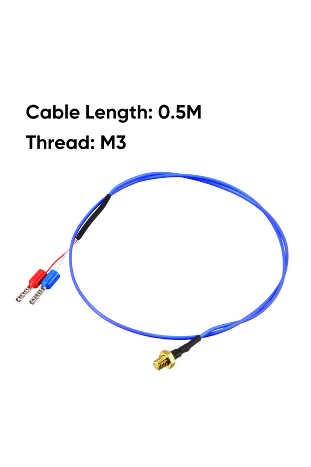 K Type M3 0.5M CG K Type M3/M4 3D Printer Screw Thermocouple Copper Probe Temperature Sensor with 0.