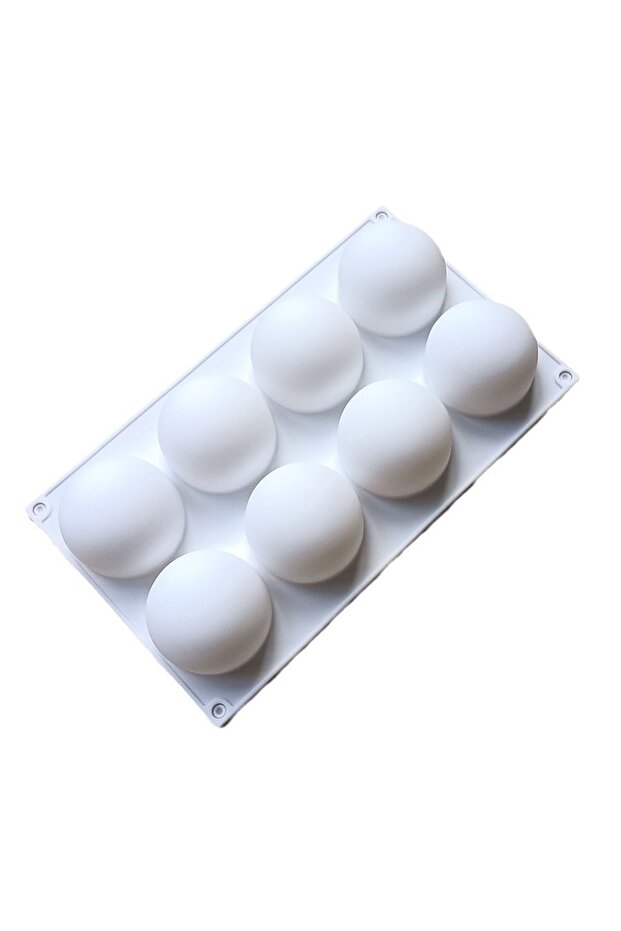 8 hole mold 8 Cavity Cake Silicone Mold Round Spherical Mousse Mould for DIY Chocolate French Desser
