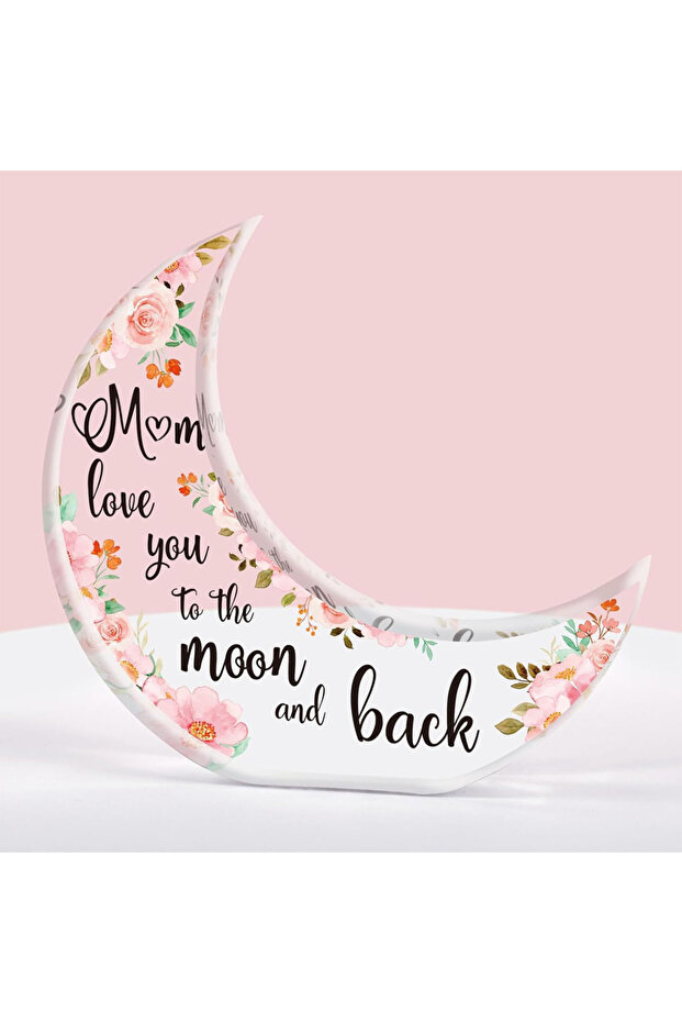 Q158 1pc Creative Acrylic Moon Desktop Decorative Ornament, A Mother Day Gift For Mom.