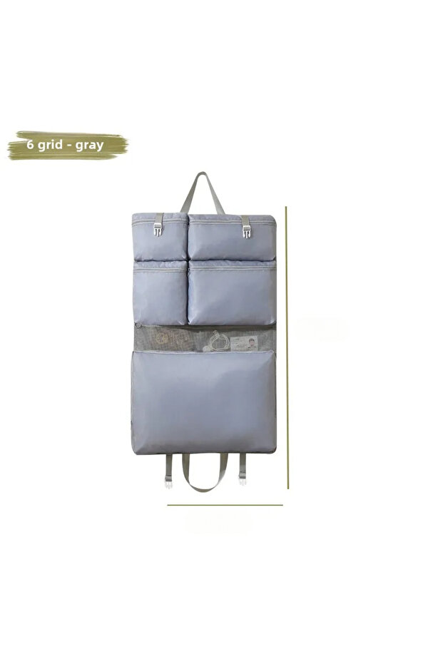 Grey C4300C Business Travel Storage Hanging Bag, Portable Hand-Held Clothing Packaging Bag, Foldable