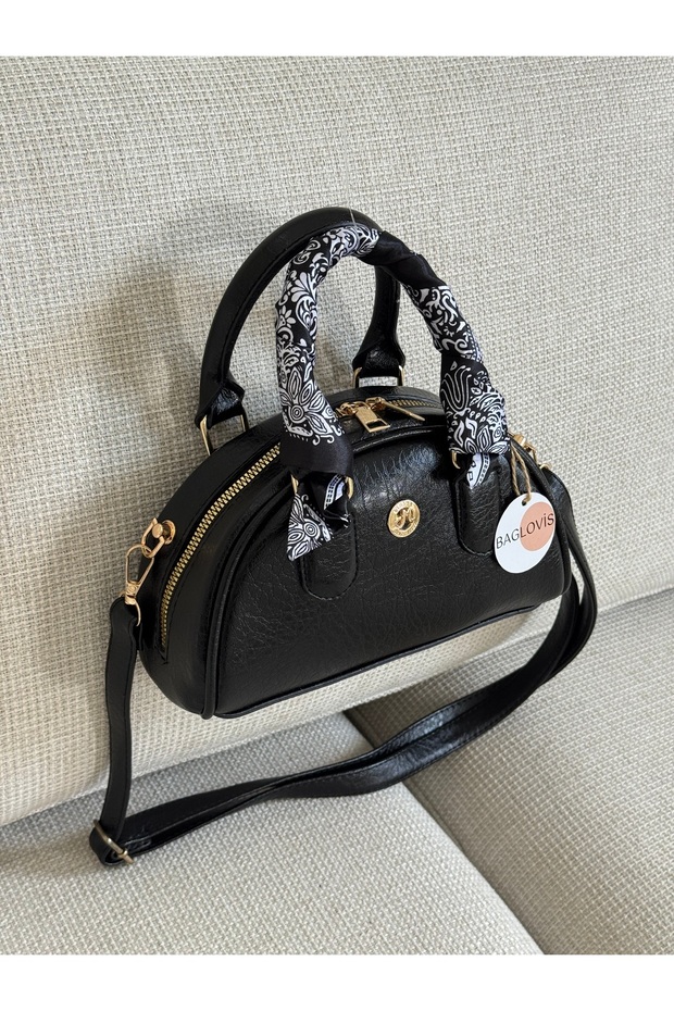 Women's Retro Design Scarf Shoulder Bag Daily Stylish Hand and Shoulder Bag with Accessories En21 Size14