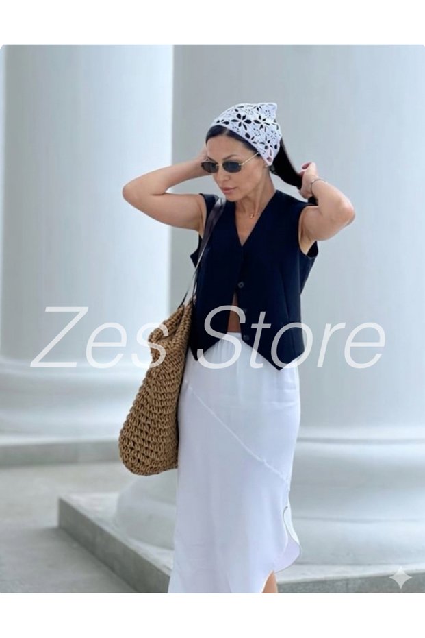 Zes Knit Bohemian Vintage Crochet Bandana 2026 Summer