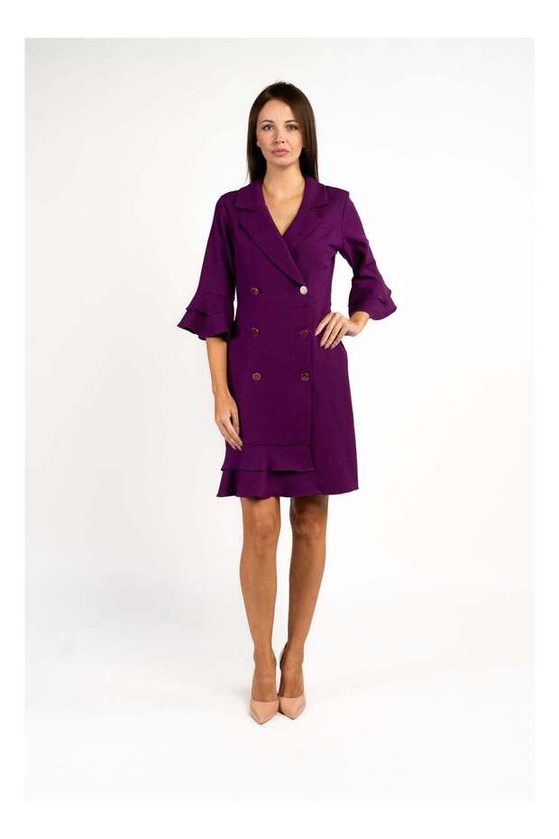 Ruffled Purple Blazer Dress