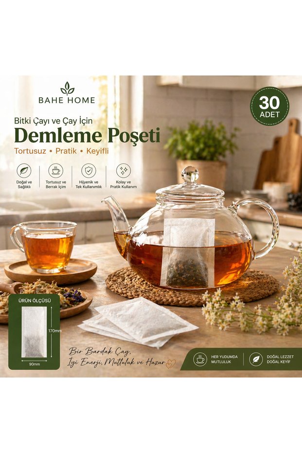 Herbal Tea and Tea Brewing Bags 30 Pieces of Filter Paper Non-Clogging Brewing Practical