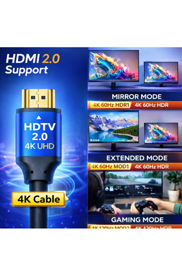 CABLE CONV 4K HDMI 2.0 Cable 1.5m - 4