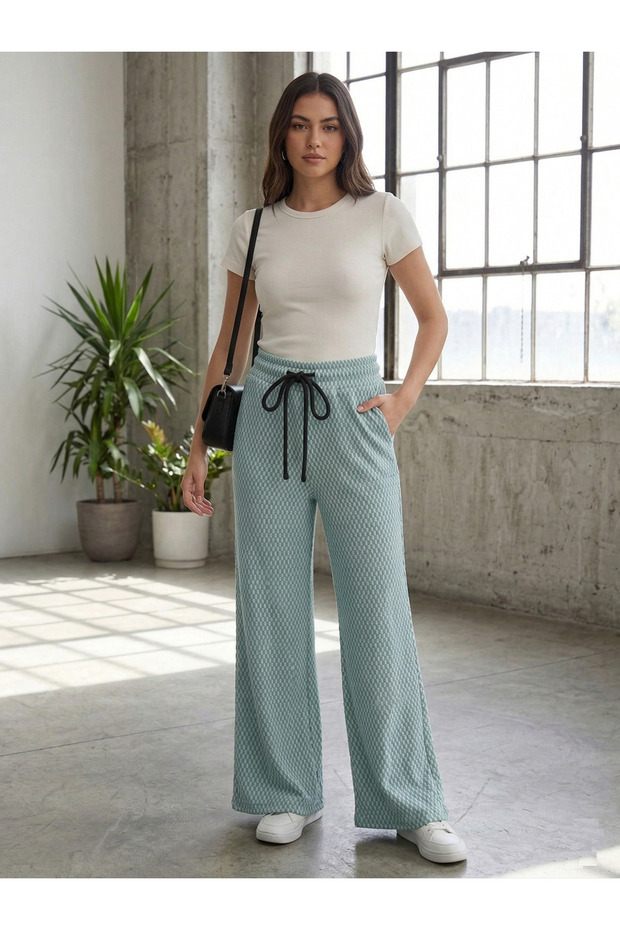 Women's Baggy Lycra Checked Sweatpants