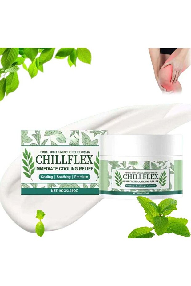 CHILLFlex Instant Cooling Relief Cream, Soothing Joint & Muscle Gel for Neck,Back, Head, Hands,Feet
