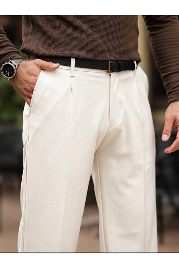 Relax/Baggy Fit Fabric Trousers