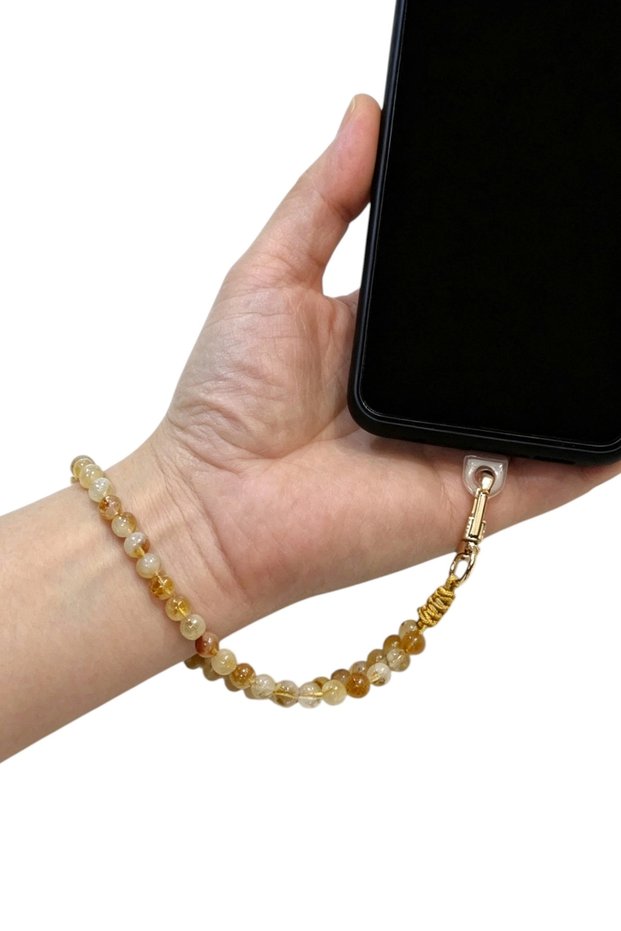 Phone Wrist Strap Citrine Natural Stone 432-2