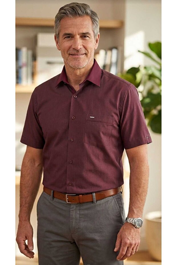 Dakron Short Sleeve Pocketed Classic Men's Shirt