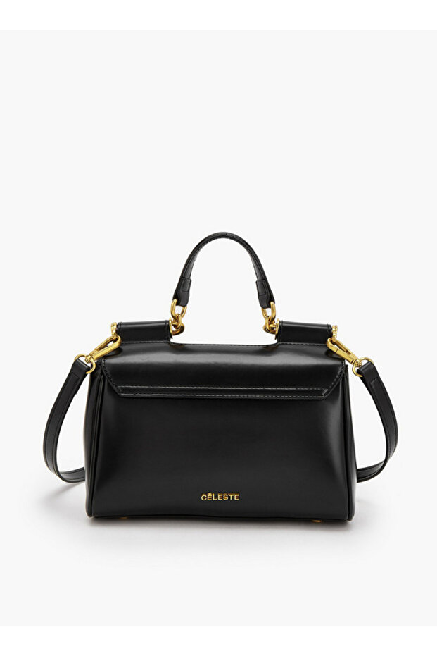 Solid Crossbody Bag with Detachable Strap - 5