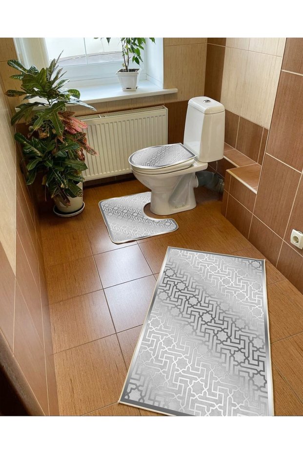 Patron B-229 Non-Slip Base Triple Bathroom Set, Machine Washable, a Quality Product