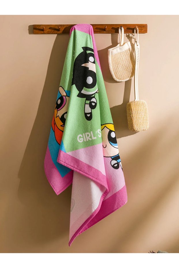 Lcw Home Mixed Powerpuff Girls Printed Women's Bath Towel 70X150 cm