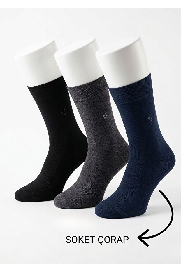 Men's Premium Bamboo Socks Set of 3 – 80% Real Bamboo Yarn, Seamless, Breathable
