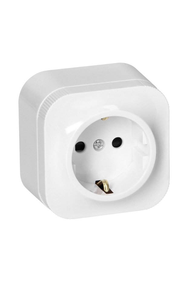 Schuko socket, IP20, white