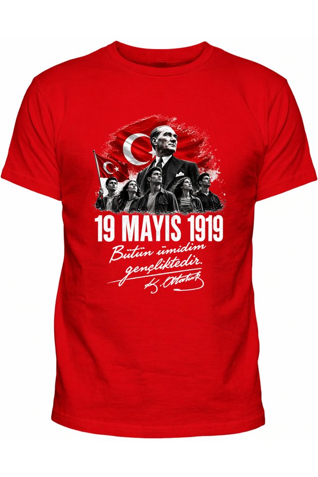 Short-Sleeved All My Hope in Youth Ataturk and the Youth Printed May 19 1919 Children's T-Shirt
